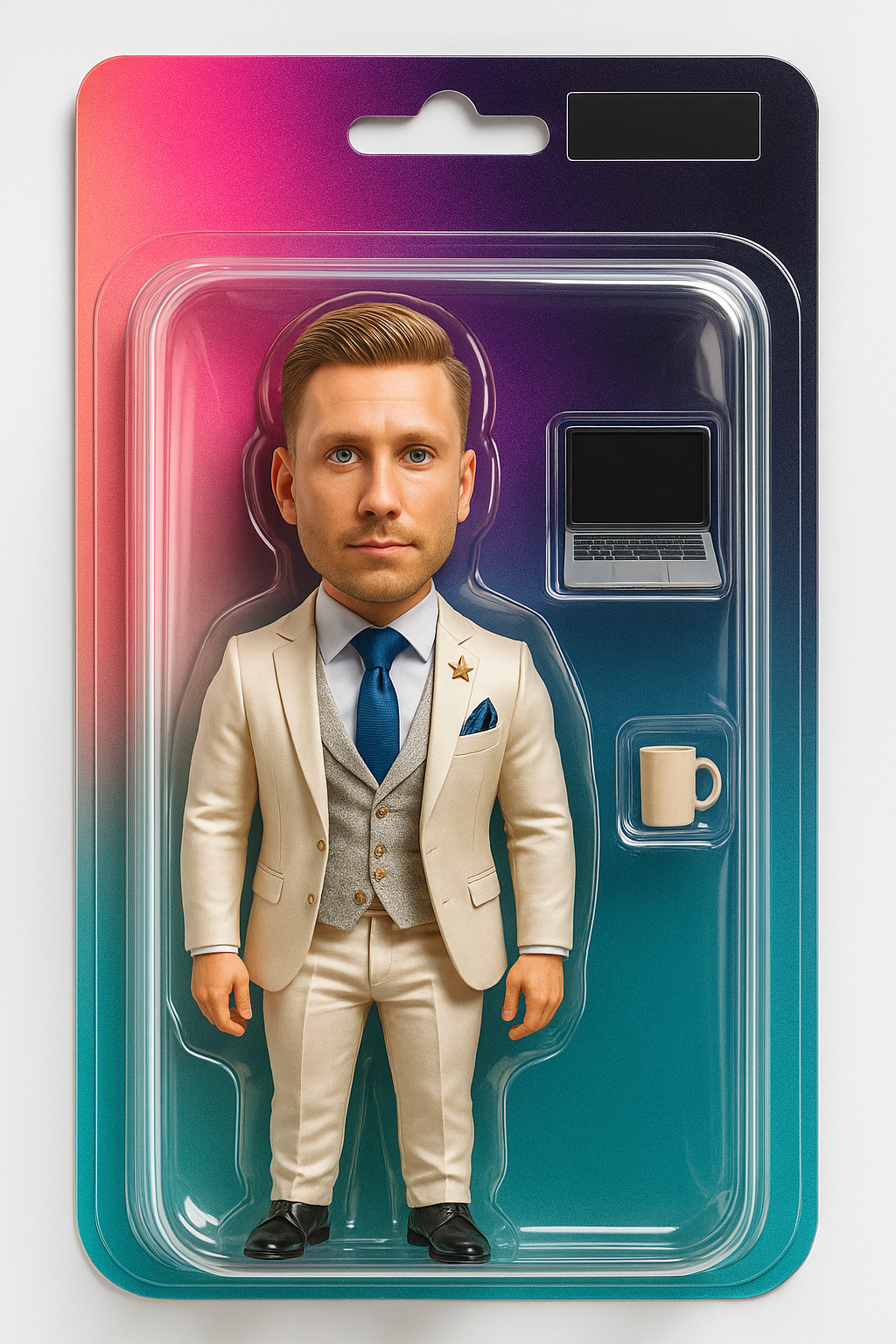 Futuristischer Synth-Character in PromptRebel-Ästhetik