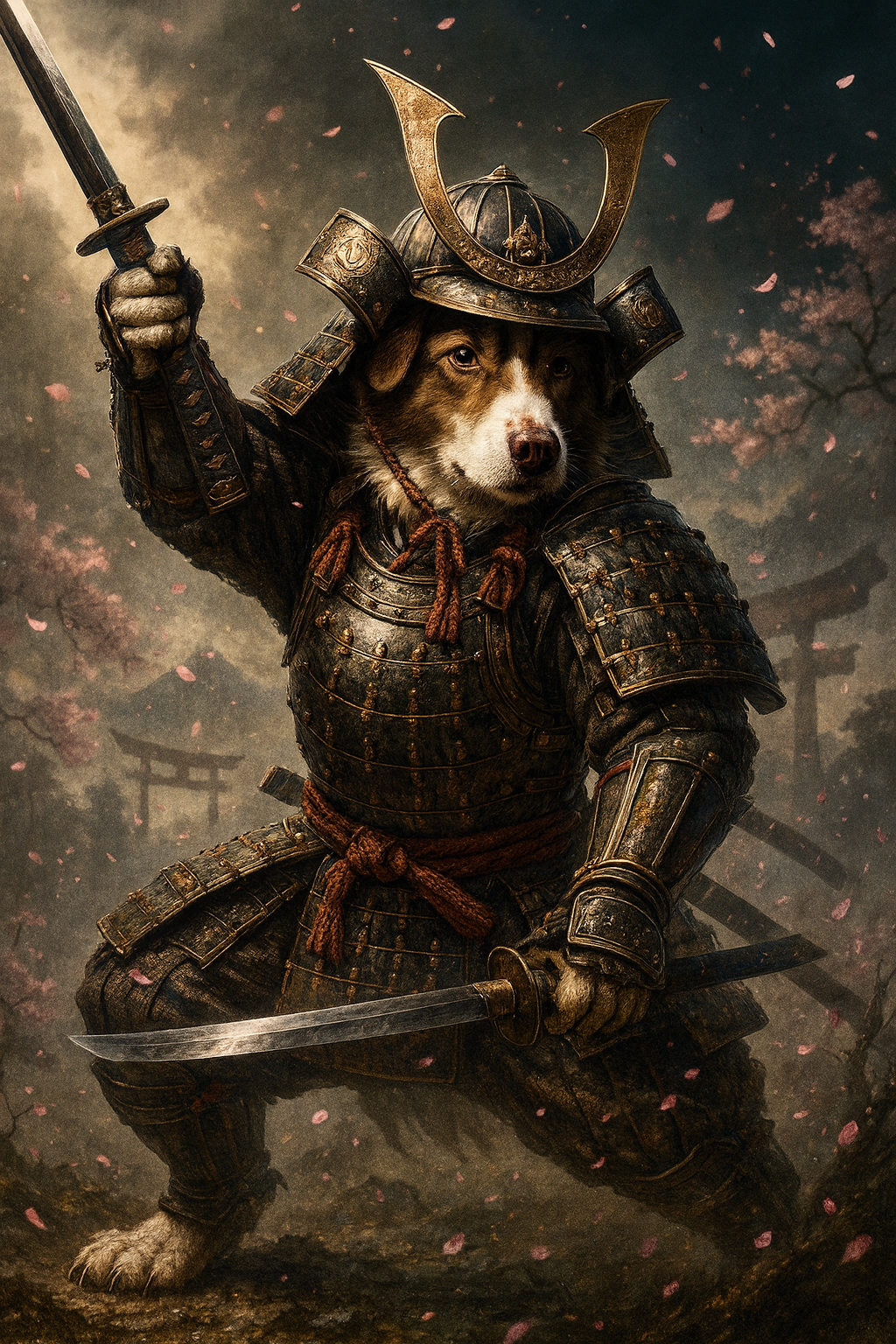 Hund als Samurai – Varianten